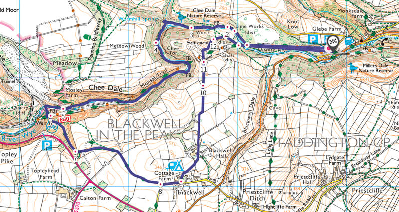 Chee Dale Walk From Miller Dale Stepping Stones Walk 5 Mile Route Chee Dale Walk From Miller Dale Stepping Stones Walk 5 Mile Route