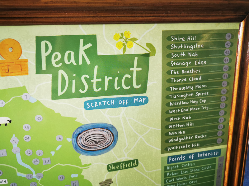 Peak District Scratch Map