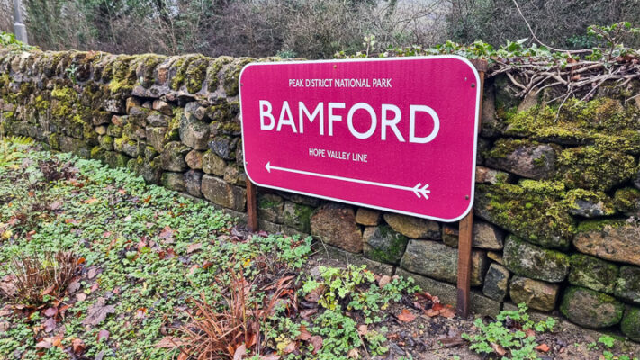 Bamford train station sign