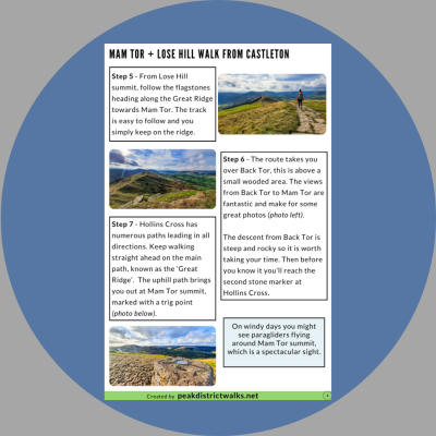 Mam Tor + Lose Hill Walk From Castleton PDF | 7-Miles (Route 030 ...
