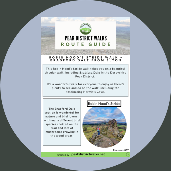 Robin Hood’s Stride Walk + Bradford Dale From Elton | 8-Mile Route (Route 007)