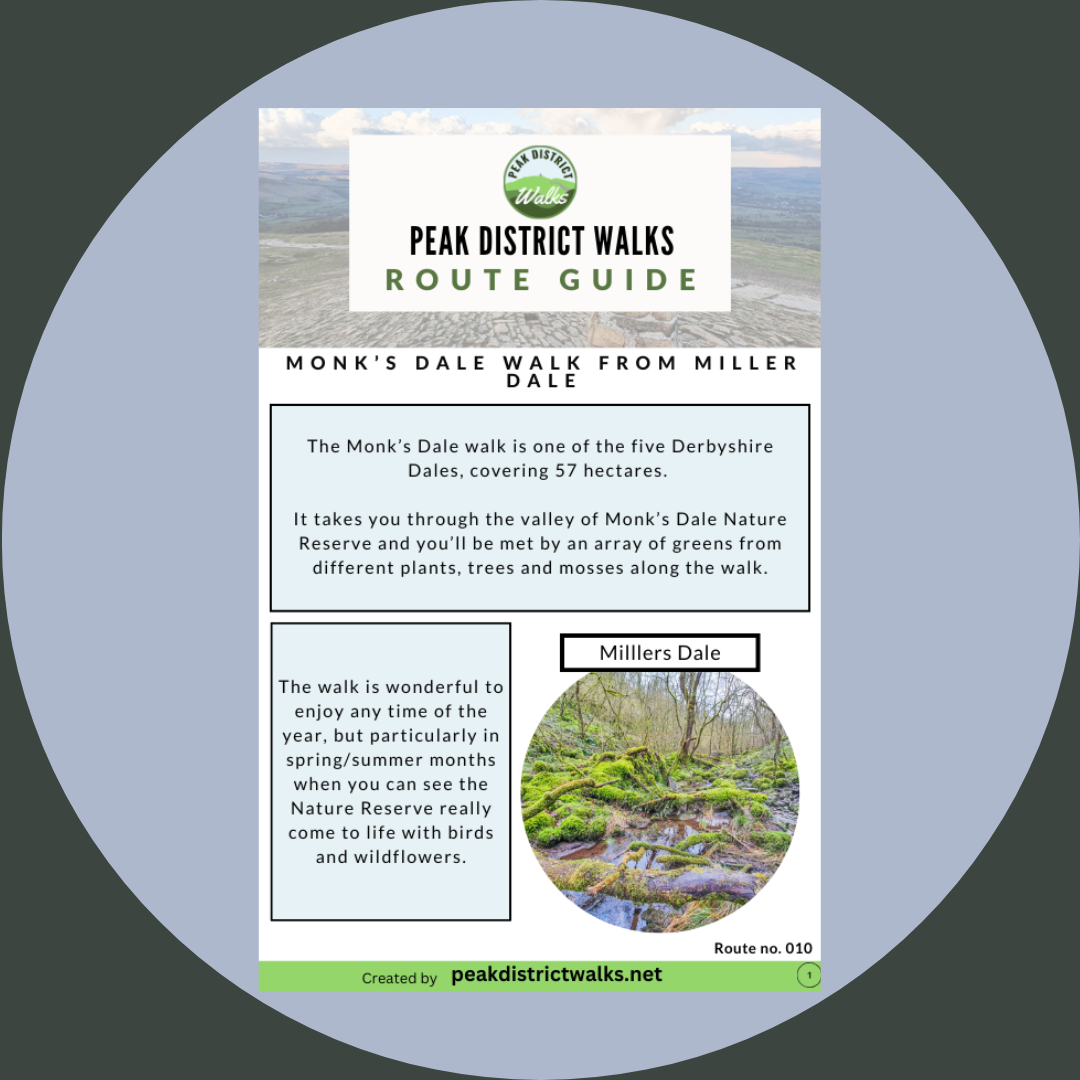 Monk's Dale Walk From Miller Dale | 4.5-Mile Route (Route 010)