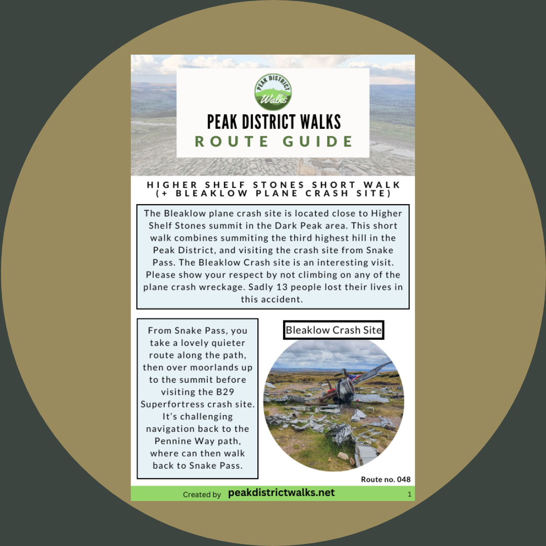 Higher Shelf Stones Short Walk (+ Bleaklow Plane Crash Site) | 4-Mile Route