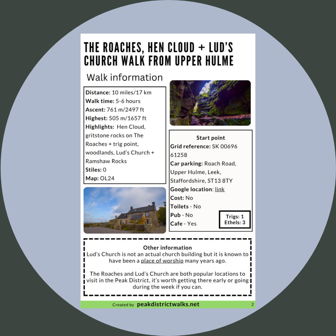 The Roaches, Hen Cloud + Lud’s Church Walk From Upper Hulme | 10-Mile Route - Image 2