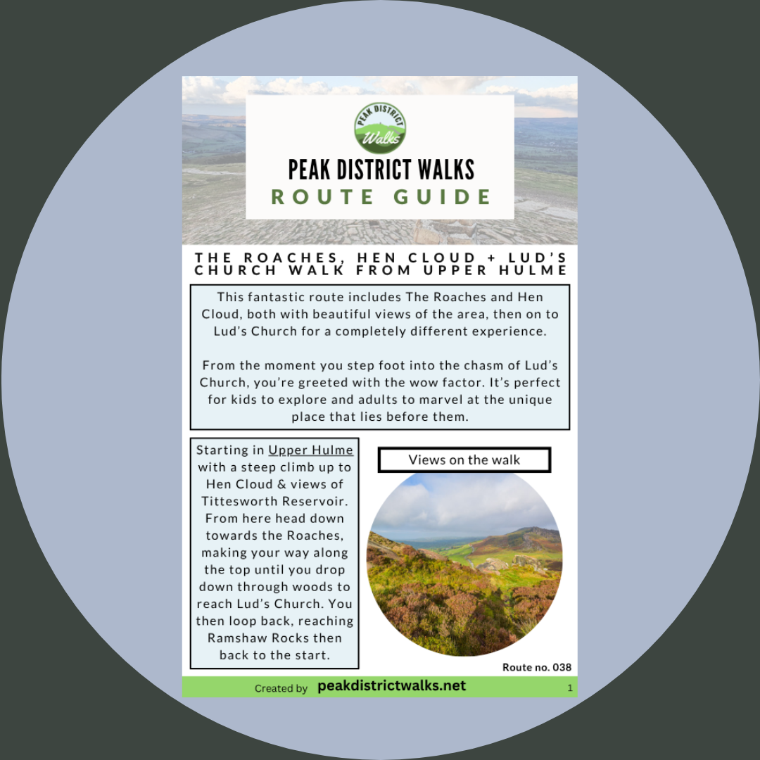 The Roaches, Hen Cloud + Lud’s Church Walk From Upper Hulme | 10-Mile Route
