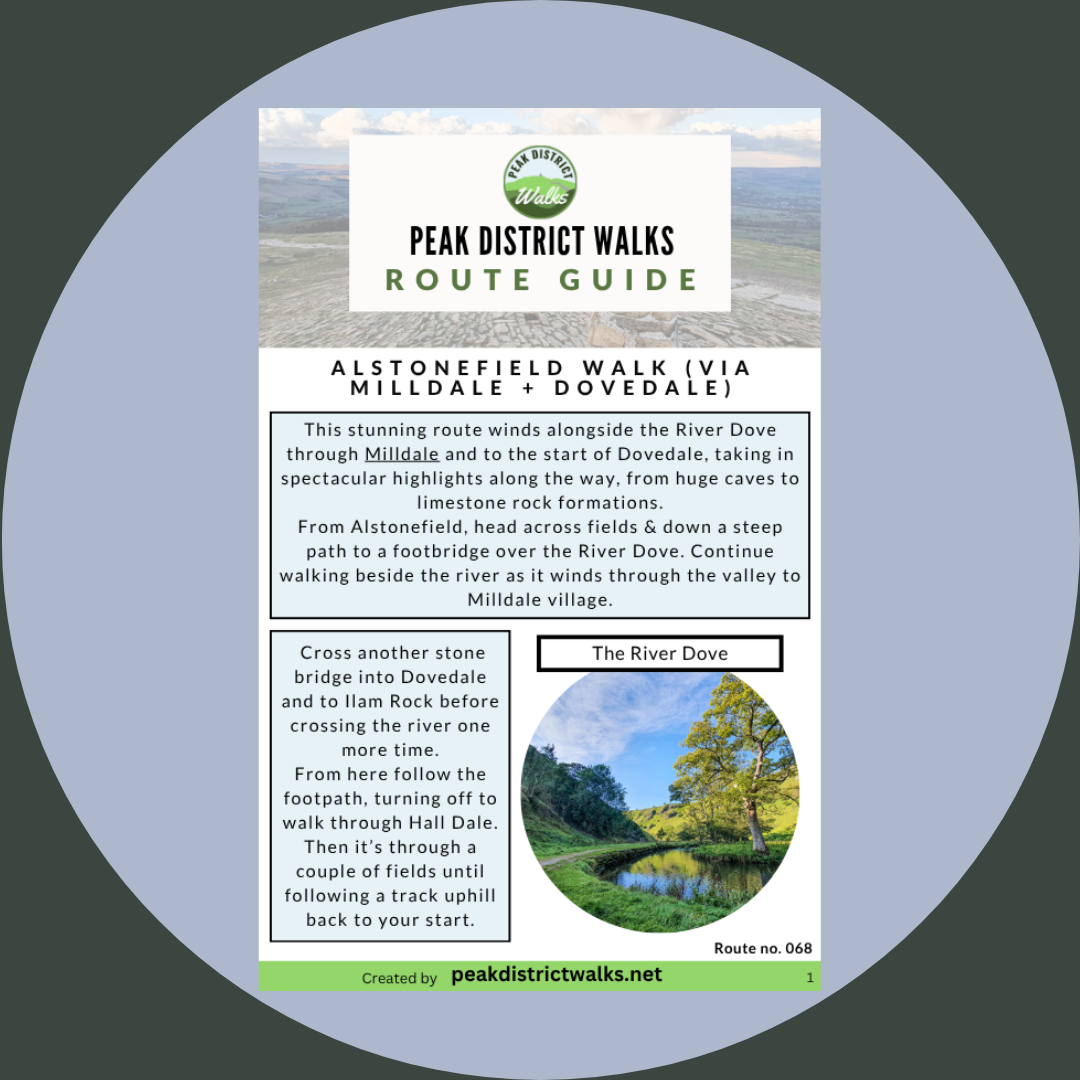 Alstonefield Walk (Via Milldale + Dovedale) | 7-Mile Route