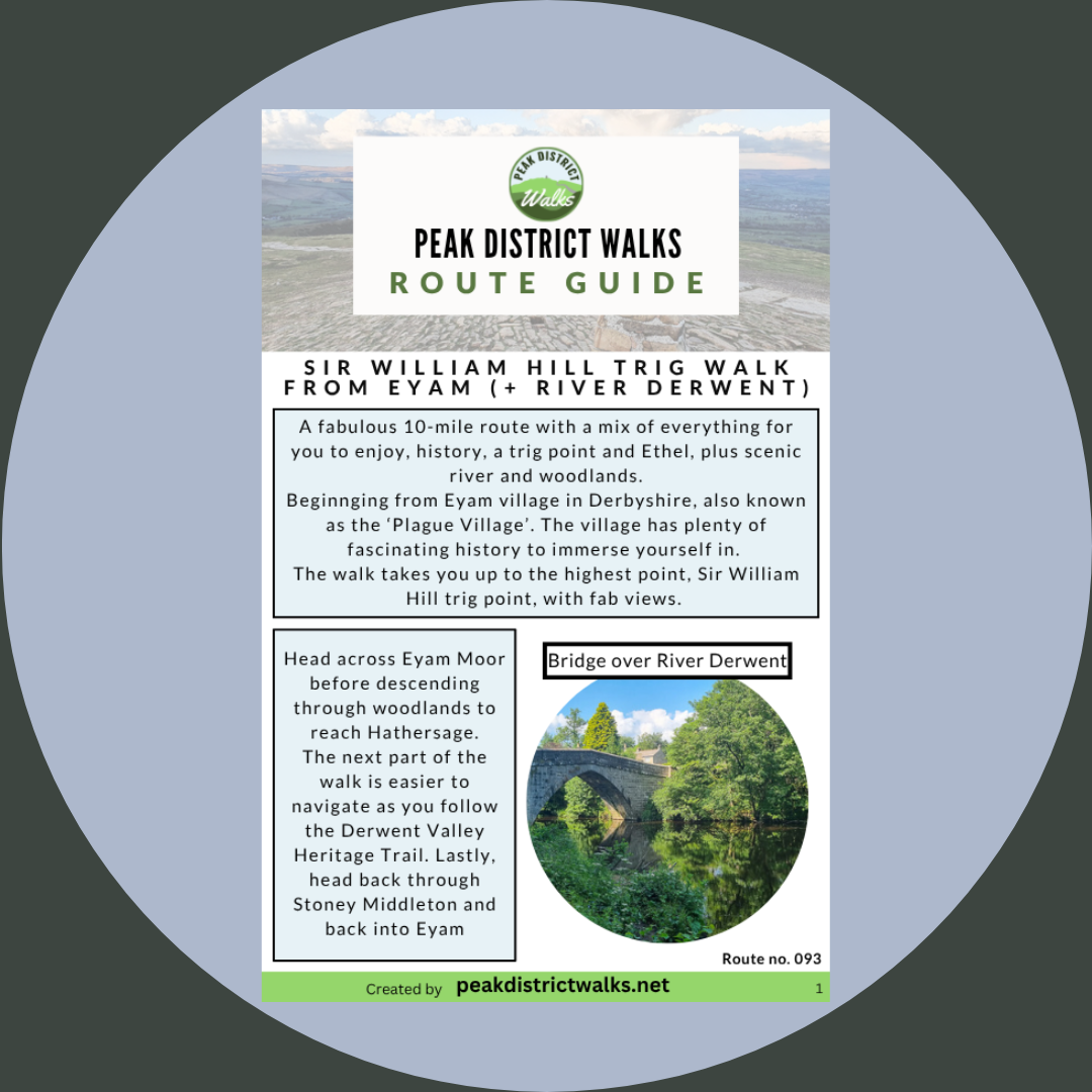 Sir William Hill Trig Walk From Eyam (+ River Derwent) | 10-Mile Route