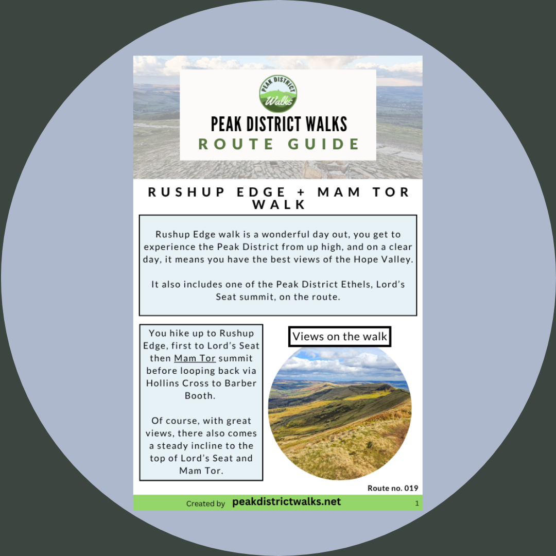 Rushup Edge + Mam Tor Walk | 6-Mile Route