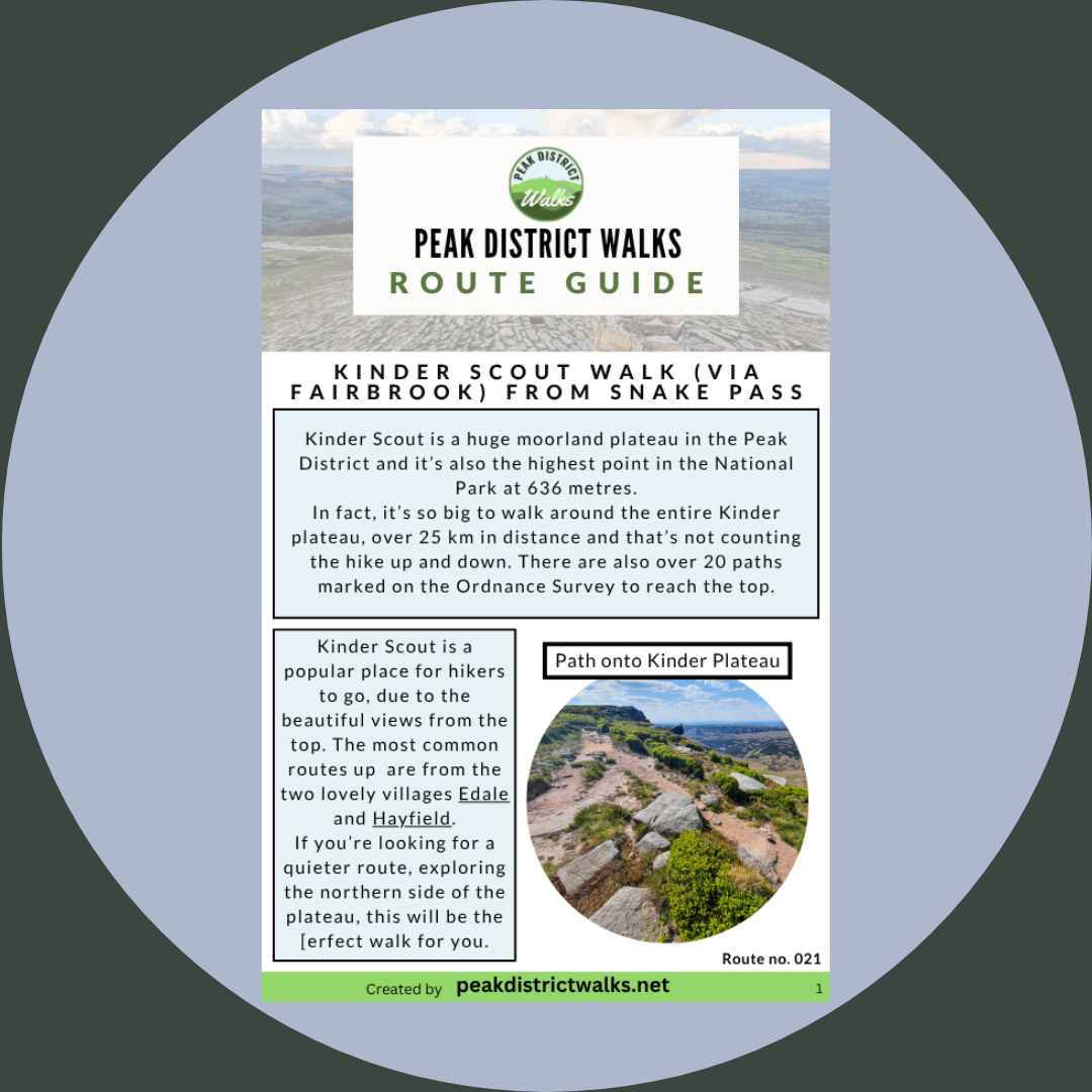 Kinder Scout Walk (via Fairbrook) From Snake Pass | 8-Mile Route