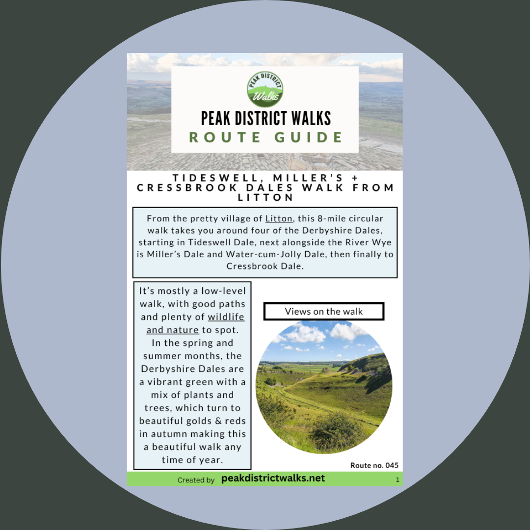 Tideswell, Miller’s + Cressbrook Dales Walk From Litton | 8-Mile Route