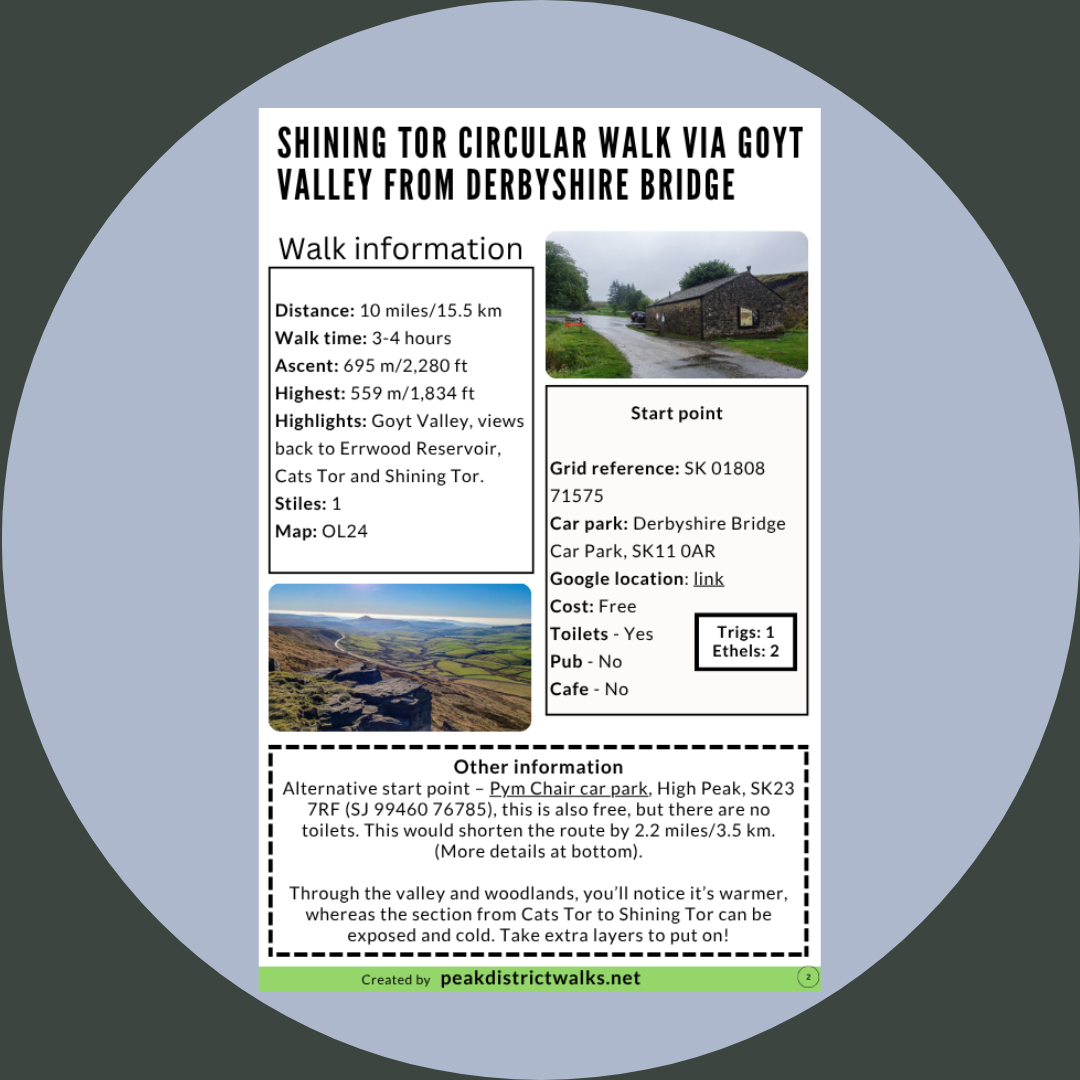 Shining Tor Circular Walk via Goyt Valley From Derbyshire Bridge | 10-Mile Route - Image 2