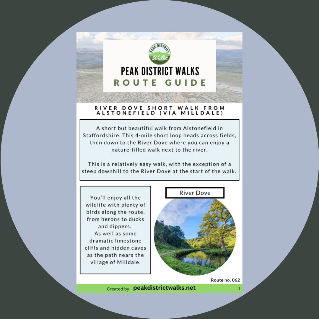 River Dove Short Walk From Alstonefield (via Milldale) | 4-Mile Route