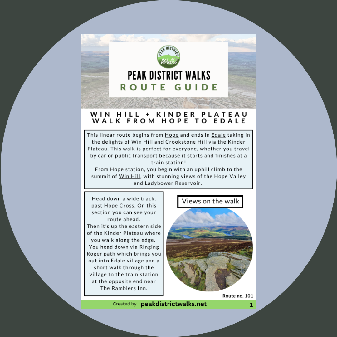 Win Hill + Kinder Plateau Walk From Hope To Edale | 9-Mile Route