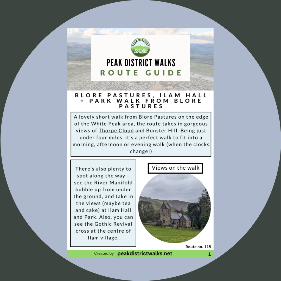 Blore Pastures, Ilam Hall + Park Walk From Blore Pastures | 4-Mile Route