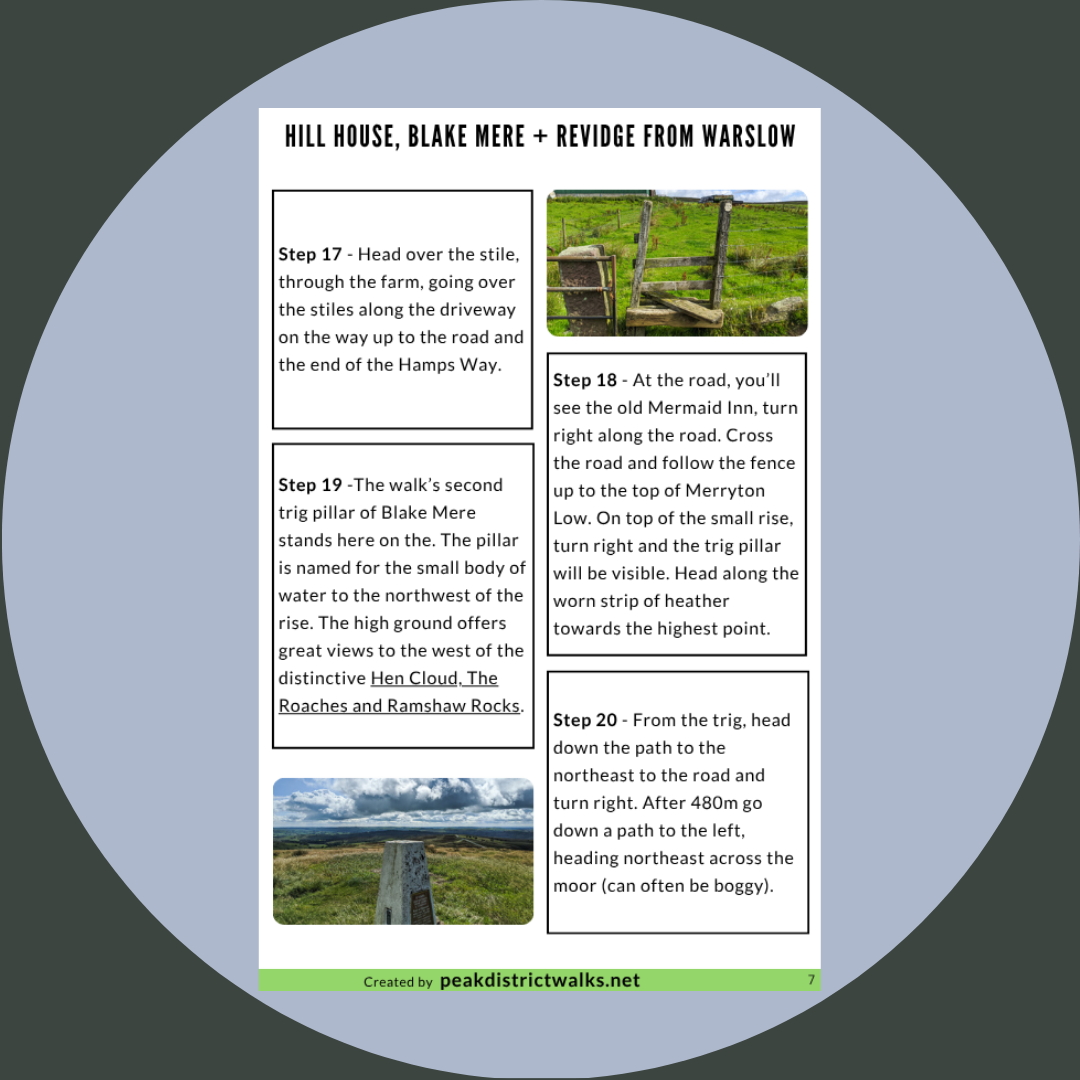 Hill House, Blake Mere + Revidge From Warslow | 10-Mile Route (Trig Walk) - Image 3