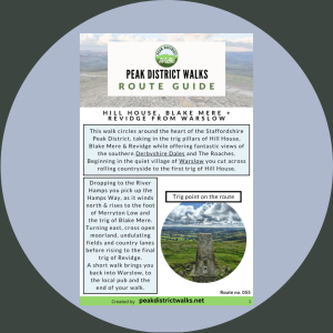 Hill House, Blake Mere + Revidge From Warslow | 10-Mile Route (Trig Walk)