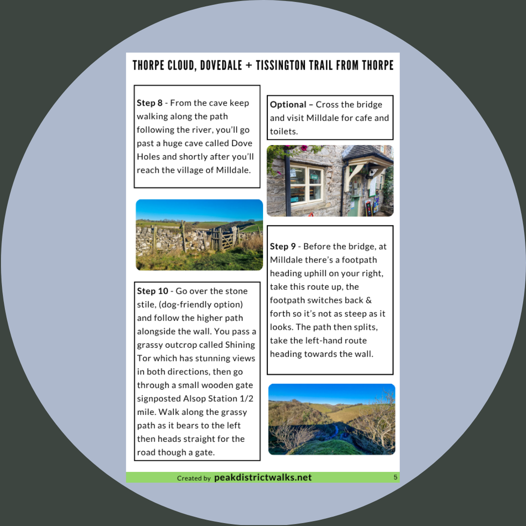 Thorpe Cloud, Dovedale + Tissington Trail From Thorpe | 10 Mile Route - Image 3