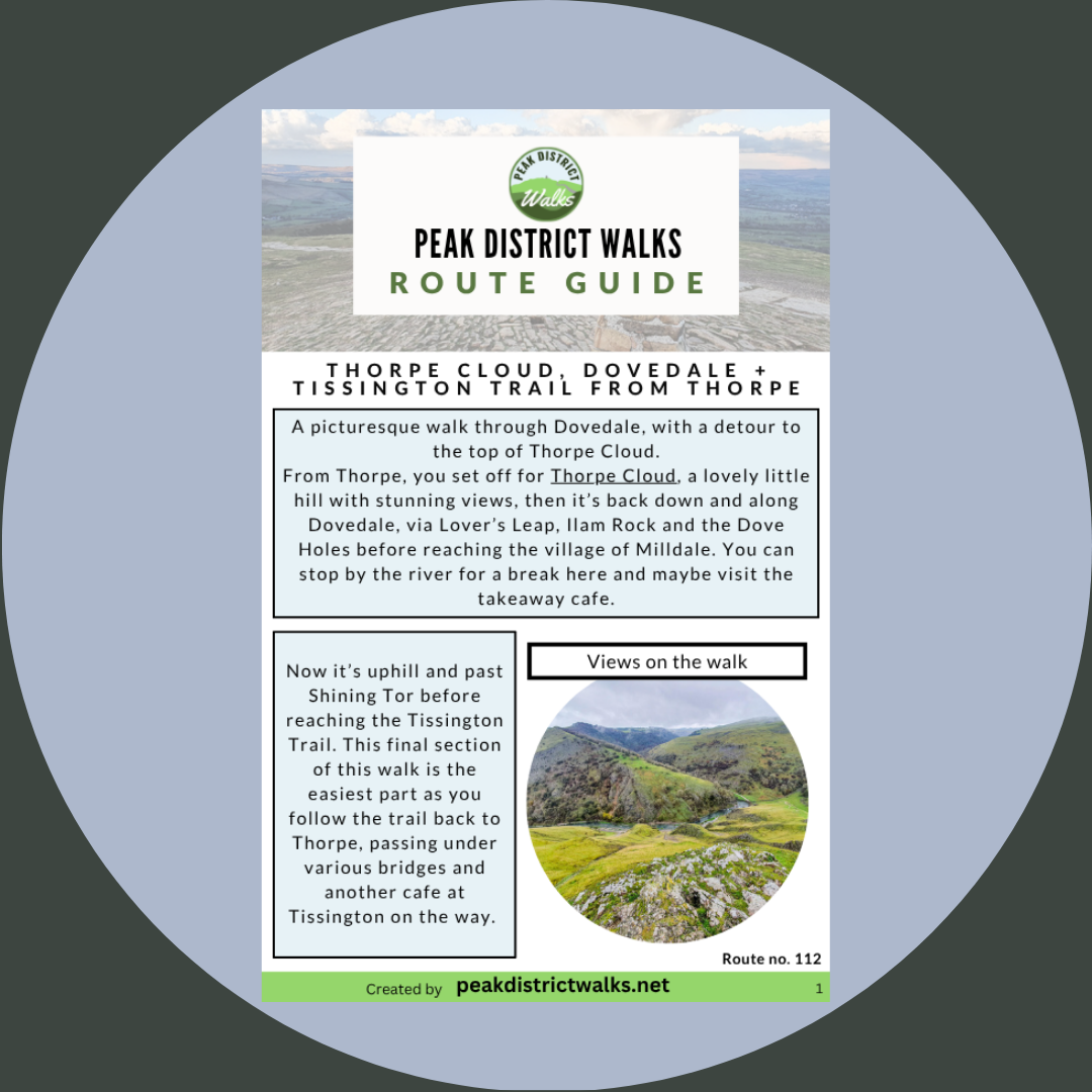 Thorpe Cloud, Dovedale + Tissington Trail From Thorpe | 10 Mile Route
