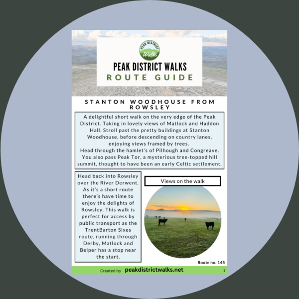 Stanton Woodhouse Walk from Rowsley | 4-mile route